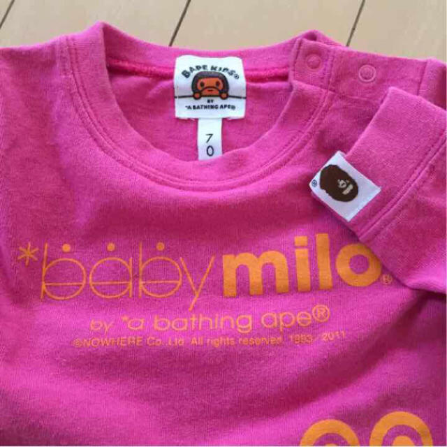 A BATHING APE(アベイシングエイプ)のbaby milo 長袖70 キッズ/ベビー/マタニティのベビー服(~85cm)(Ｔシャツ)の商品写真