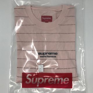 シュプリーム(Supreme)のSupreme シュプリーム 17AW Logo Stripe L/S Top(Tシャツ/カットソー(七分/長袖))