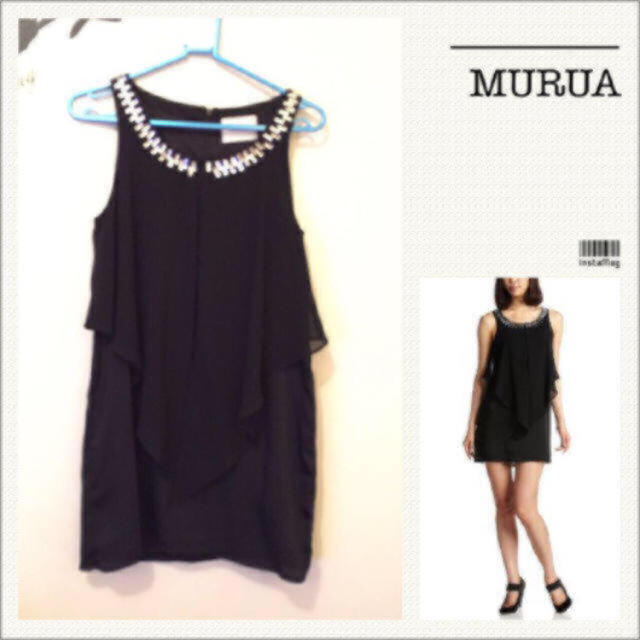 MURUA(ムルーア)のMURUA ビジュードレスワンピース レディースのワンピース(ミニワンピース)の商品写真