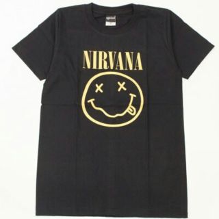 ニルヴァーナTシャツ　ニルヴァーナ　ゴールドニコちゃん　グランジ　メタリカ(Tシャツ/カットソー(半袖/袖なし))