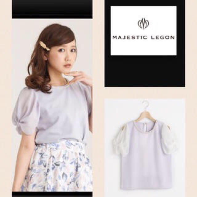 MAJESTIC LEGON(マジェスティックレゴン)の田中里奈ちゃん着用 マジェ トップス レディースのトップス(シャツ/ブラウス(半袖/袖なし))の商品写真