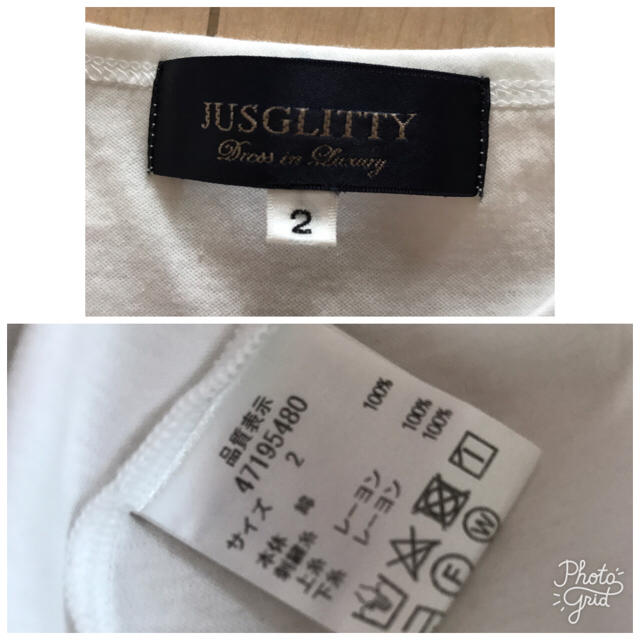 JUSGLITTY(ジャスグリッティー)のジャスグリッティー Tシャツ 刺繍 アプワイザーリッシェ マイストラーダ  レディースのトップス(Tシャツ(半袖/袖なし))の商品写真
