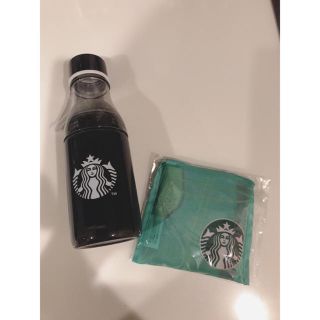 スターバックスコーヒー(Starbucks Coffee)のスターバックス ストラップサニーボトルブラック 500ml &限定エコバッグ(タンブラー)