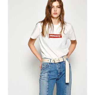 マウジー(moussy)のmoussy early moussy Tシャツ White&Red 美品(Tシャツ(半袖/袖なし))