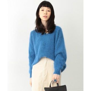 レイビームス(Ray BEAMS)の新品/Ray BEAMS/アンゴラ混 片畦 Vネック ニット(ニット/セーター)