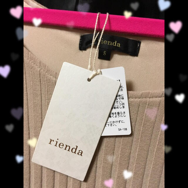 rienda(リエンダ)のrienda ワイドリブスキニーOP 定形外発送のみ送料込 レディースのワンピース(ひざ丈ワンピース)の商品写真