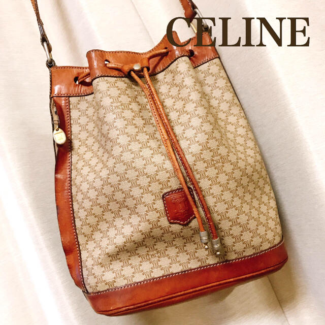 celine(セリーヌ)のとまと様専用 レア★CELINE ショルダーバッグ★マカダム 巾着 セリーヌ  レディースのバッグ(ショルダーバッグ)の商品写真