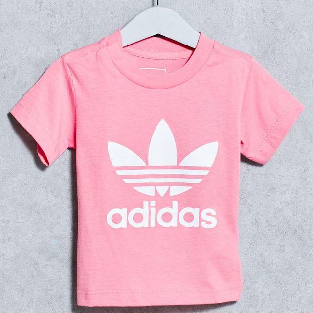 adidas(アディダス)の110【新品/即日発送】adidas オリジナルス キッズ Tシャツ ピンク キッズ/ベビー/マタニティのキッズ服女の子用(90cm~)(Tシャツ/カットソー)の商品写真