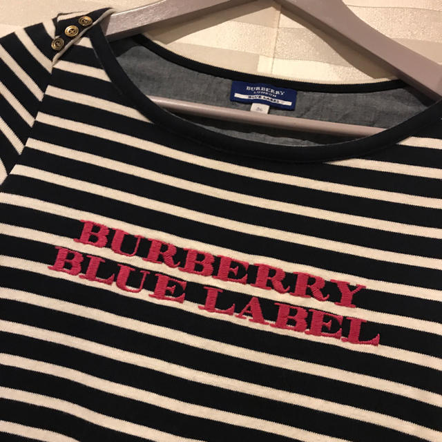 BURBERRY BLUE LABEL(バーバリーブルーレーベル)のBurberrybluelabel【36】厚地ボーダーＴシャツ レディースのトップス(ニット/セーター)の商品写真