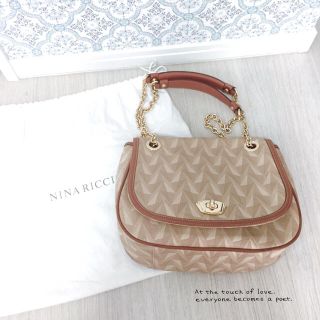 ニナリッチ(NINA RICCI)の【NINA RICCI】ブラウンチェーンバッグ☆美品(ショルダーバッグ)