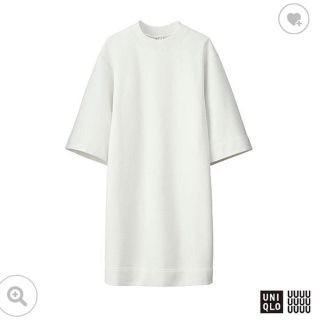 ユニクロ(UNIQLO)の新品 スエットワンピース(七分袖)XXL(ひざ丈ワンピース)