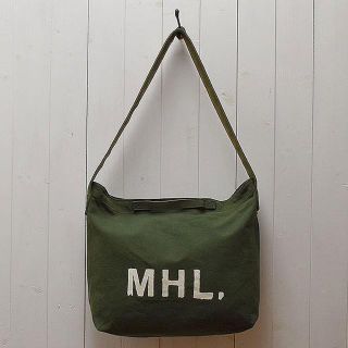 マーガレットハウエル(MARGARET HOWELL)のMHL. HEAVY CANVASキャンバスショルダーバッグ モスグリーン(ショルダーバッグ)