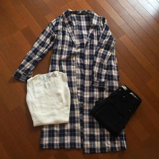 ヘザー(heather)のチェックロングシャツ(シャツ/ブラウス(長袖/七分))