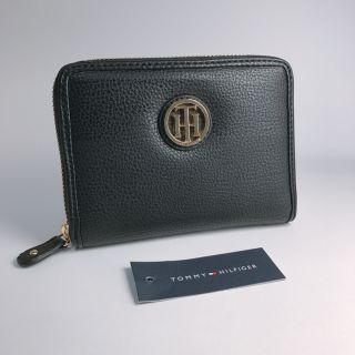 トミーヒルフィガー(TOMMY HILFIGER)のTOMMY HILFIGER トミー タグ付き ブラック　ミニ財布　新品未使用(財布)