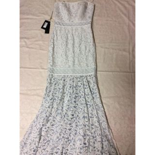 タダシショウジ(TADASHI SHOJI)の新品タグ付き 2 タダシショージ ウェディング ドレス ロングドレス ホワイト(ロングドレス)