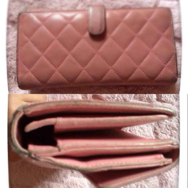 CHANEL(シャネル)のマトラッセ二つ折り財布♡ピンク 送料込！ レディースのファッション小物(財布)の商品写真