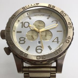 ニクソン(NIXON)の【NIXON】51-30CHRONO CHAMPAGNE GOLD/SILVER(腕時計(アナログ))