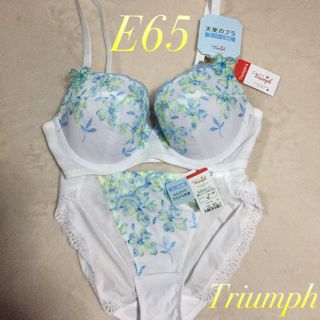 トリンプ(Triumph)の定9500円✨天使のブラ E65 トリンプ ブラジャー ショーツ Ｍ 新品未使用(ブラ&ショーツセット)