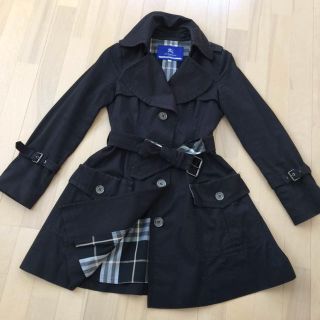 バーバリーブルーレーベル(BURBERRY BLUE LABEL)のBurberry バーバリー トレンチコート 黒 38(トレンチコート)