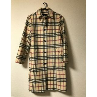 バーバリー(BURBERRY)の☆ レア バーバリー ロンドン チェック コートウール 100% ☆(ロングコート)