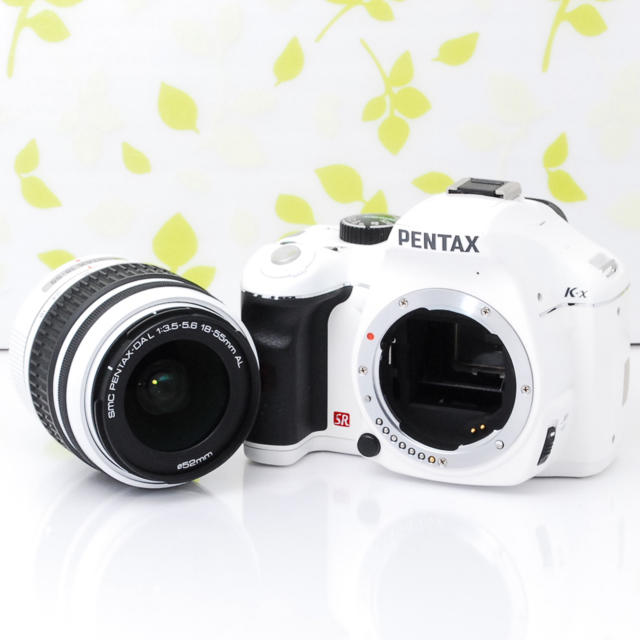 PENTAX(ペンタックス)の❤️届いたらすぐ使える！スマホ転送もOK♪★ペンタックス K-x ホワイト❤️ スマホ/家電/カメラのカメラ(デジタル一眼)の商品写真