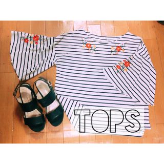 ハニーズ(HONEYS)の秋SALE！！！刺繍ボーダーtops(カットソー(長袖/七分))