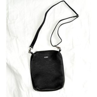 アンユーズド(UNUSED)のKAIKO LEATHER SHOULDER BAG "BLACK" 試着のみ(ショルダーバッグ)