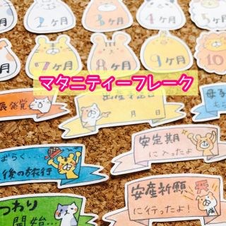 マタニティーフレーク⭐️アルバムクラフトや日記・手帳、エコー写真などにペタっ(アルバム)