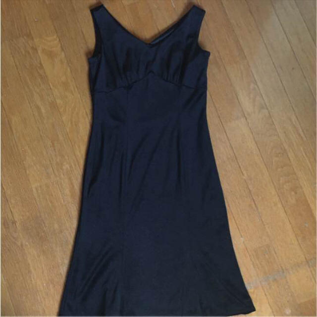 MICHEL KLEIN(ミッシェルクラン)のベロア フォーマル黒ワンピース レディースのフォーマル/ドレス(その他ドレス)の商品写真