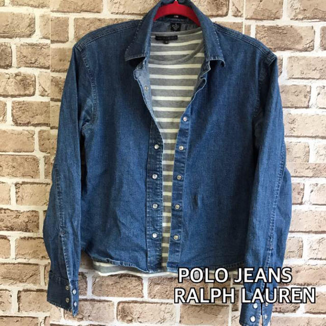 POLO RALPH LAUREN(ポロラルフローレン)のポロジーンズ ラフルローレン デニムシャツ Sサイズ 送料込み レディースのトップス(シャツ/ブラウス(長袖/七分))の商品写真