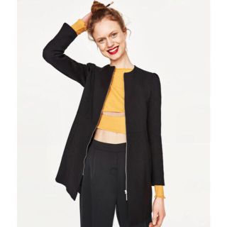 ザラ(ZARA)の月曜まで‼️ZARA 新品 ジップフロックコート(ロングコート)