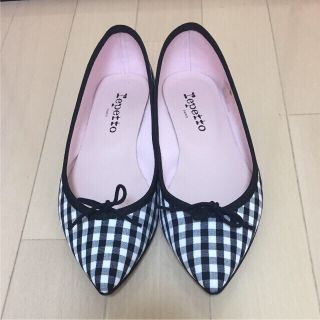 レペット(repetto)のイエナ別注 レペット ギンガムチェックポインテッドトゥ サイズ37(バレエシューズ)