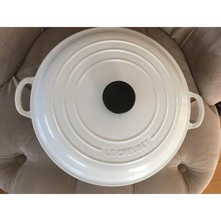 ルクルーゼ(LE CREUSET)の【LE CREUSET】ビュッフェキャセロール ホワイト 30㎝(鍋/フライパン)