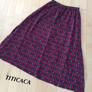 チチカカ(titicaca)の＊なっち様専用＊ チチカカ、チェック柄ロングスカート(ロングスカート)