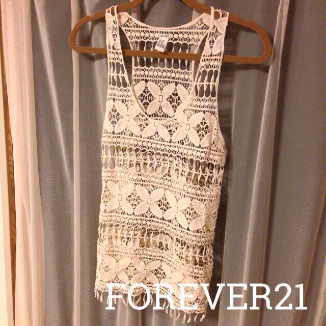 FOREVER 21(フォーエバートゥエンティーワン)の未使用♡レースタンク レディースのトップス(タンクトップ)の商品写真