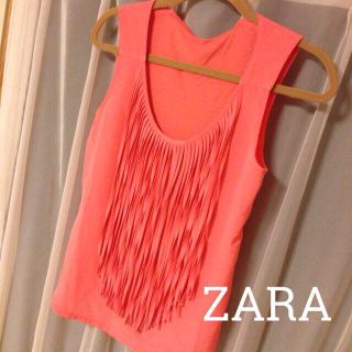 ザラ(ZARA)のフリンジタンク♡美品(タンクトップ)