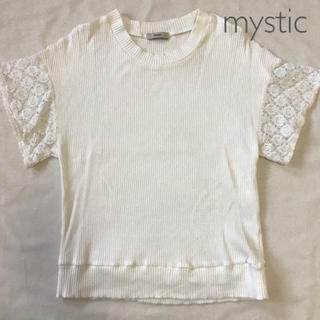 ミスティック(mystic)のmystic 袖レースリブＴシャツ(Tシャツ(半袖/袖なし))