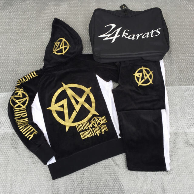 【M】24karats 正規品 ベロア ジャージ セットアップ