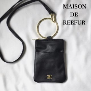 メゾンドリーファー(Maison de Reefur)の【美品】メゾンドリーファー 2wayリングバッグ ショルダーバッグ 黒(ショルダーバッグ)