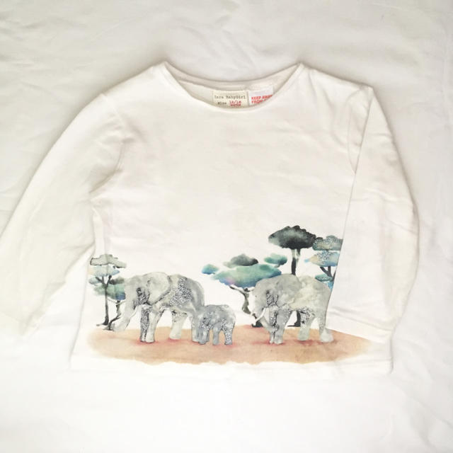 ZARA KIDS(ザラキッズ)の86㎝ ZARA*ロングTシャツ キッズ/ベビー/マタニティのベビー服(~85cm)(Ｔシャツ)の商品写真