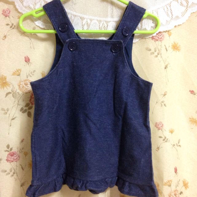 mikihouse(ミキハウス)のミキハウス デニムワンピ80cm キッズ/ベビー/マタニティのキッズ服女の子用(90cm~)(その他)の商品写真