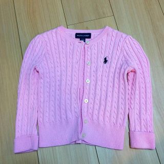 ラルフローレン(Ralph Lauren)のラルフローレン 女児 24m ピンク 長袖 カーディガン(カーディガン)