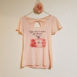 ユメテンボウ(夢展望)の香水プリントTシャツ　ピンク(Tシャツ(半袖/袖なし))