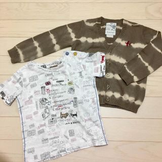 ママス＆パパス 半袖 Tシャツ 長袖 カーディガン セット ベビー 80(カーディガン/ボレロ)