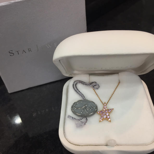 STAR JEWELRY スタージュエリー K18PG ピンクスターネックレス