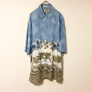 コムデギャルソン(COMME des GARCONS)の【USED】希少 blue rayon big aloha shirt L(シャツ)