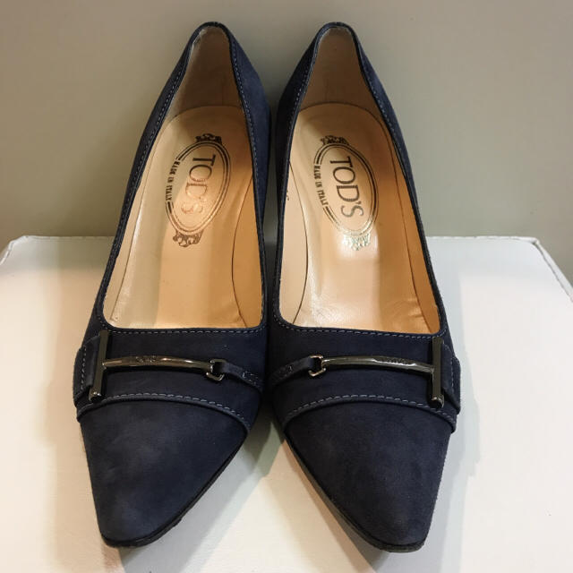 TOD'S - トッズ♡ネイビースエード パンプス♡の通販 by tonashoes 