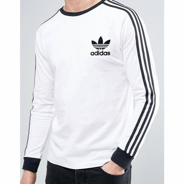 adidas(アディダス)の【日本サイズでL】アディダス オリジナルス カリフォルニア 長袖Tシャツ 白 レディースのトップス(Tシャツ(長袖/七分))の商品写真