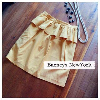 バーニーズニューヨーク(BARNEYS NEW YORK)のBarneys♡フリルスカート♡黄色(ひざ丈スカート)