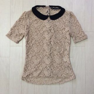 ザラ(ZARA)の未使用☆ZARA丸襟レースカットソー☆(カットソー(半袖/袖なし))